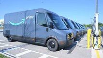 Amazon Electric Delivery Vehicles charging