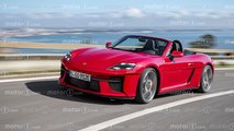 Porsche 718 Boxster electric, the render