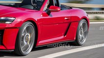 Porsche 718 Boxster electric, the render