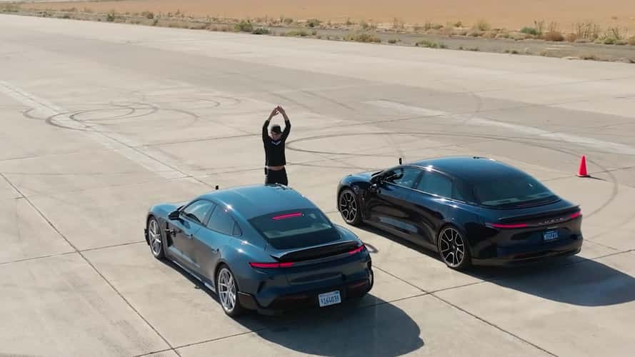 Watch A Porsche Taycan Turbo GT Go Head To Head With A Lucid Air Sapphire